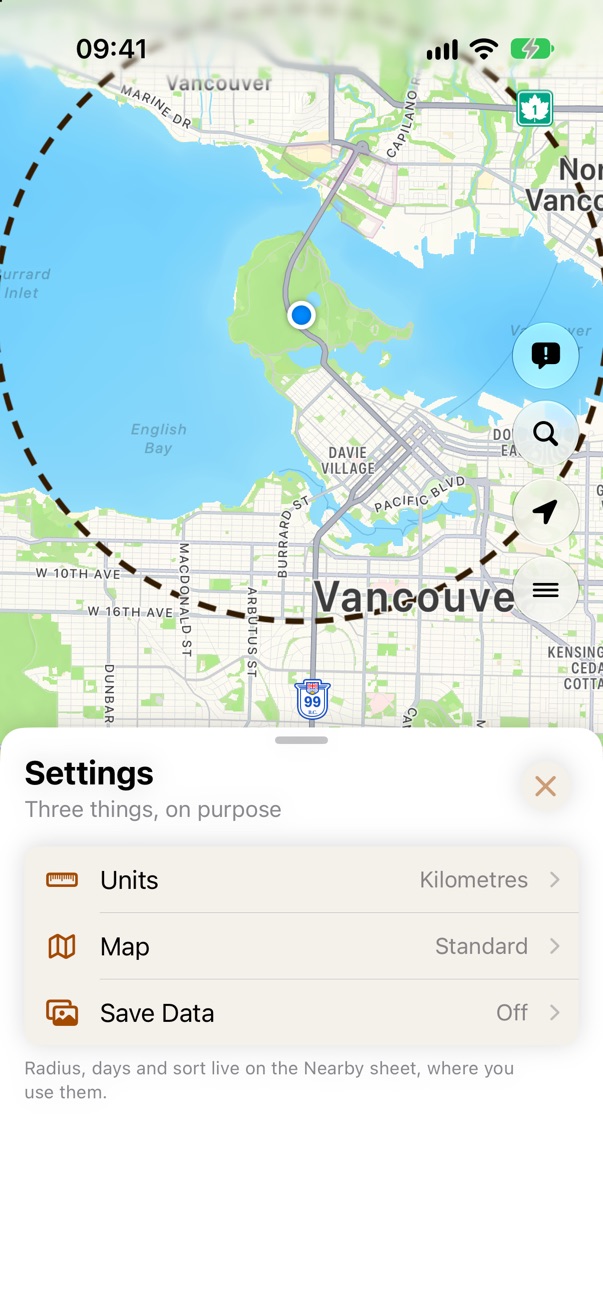 Settings: three things